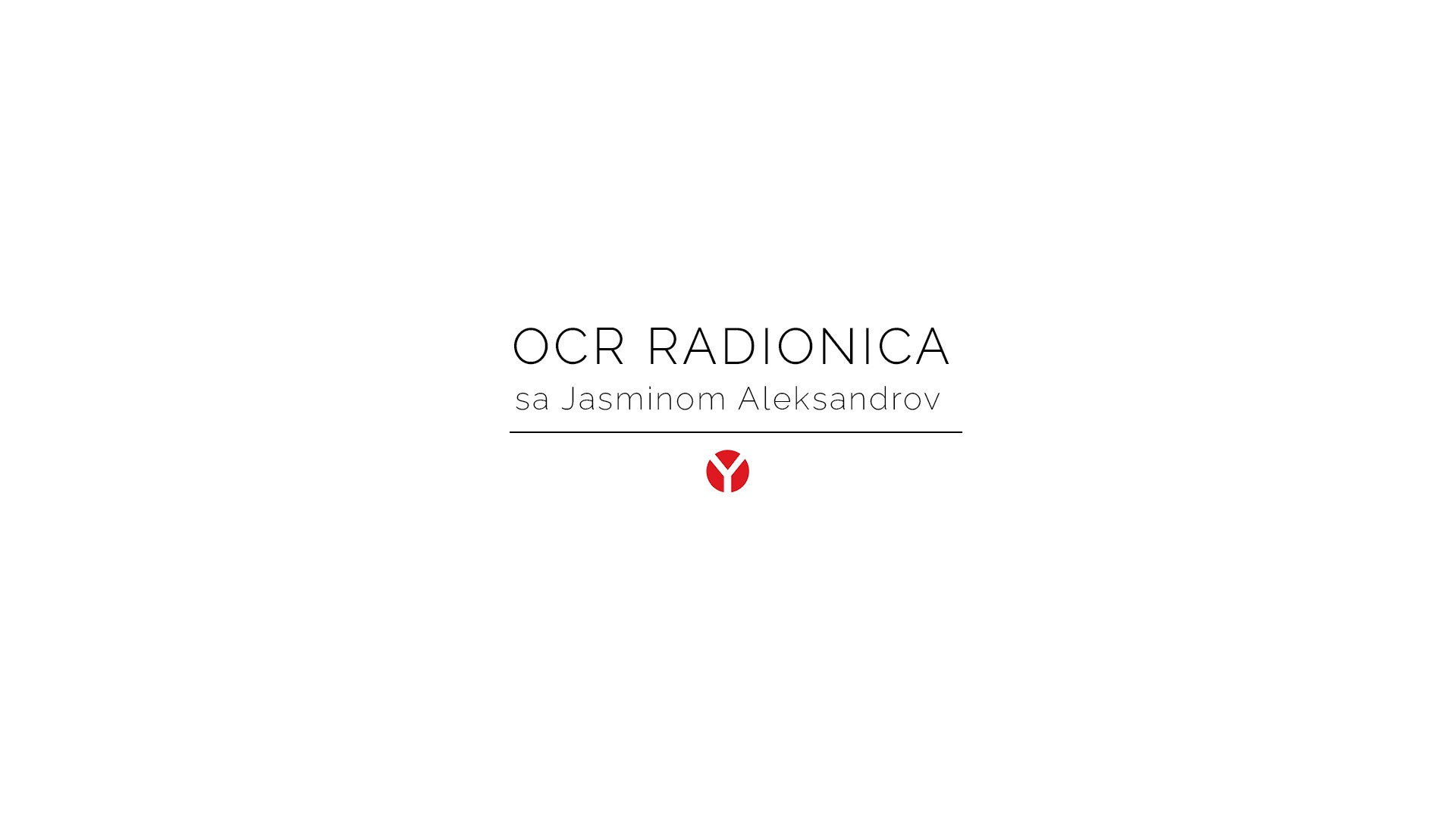 YASON OCR radionica Jasmina Aleksandrov